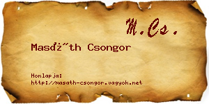 Masáth Csongor névjegykártya