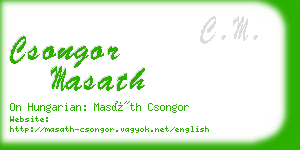 csongor masath business card